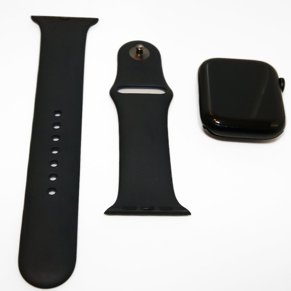 Apple Watch Series 7 GPS + Cellular Aluminum 45mm Black Midnight Sport Band M/L - Picture 3 of 16